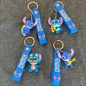 Stitch Keychain Set - Blue